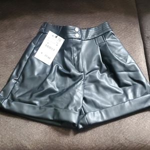 Girls leather shorts